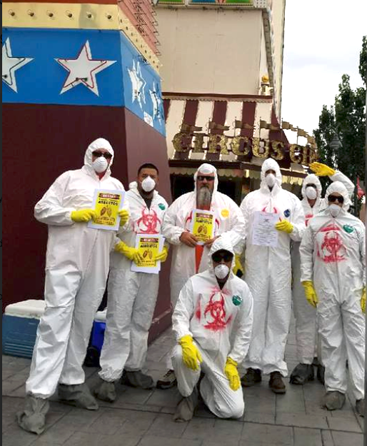 Protesting Unsafe Asbestos Handling at Eldorado Resorts